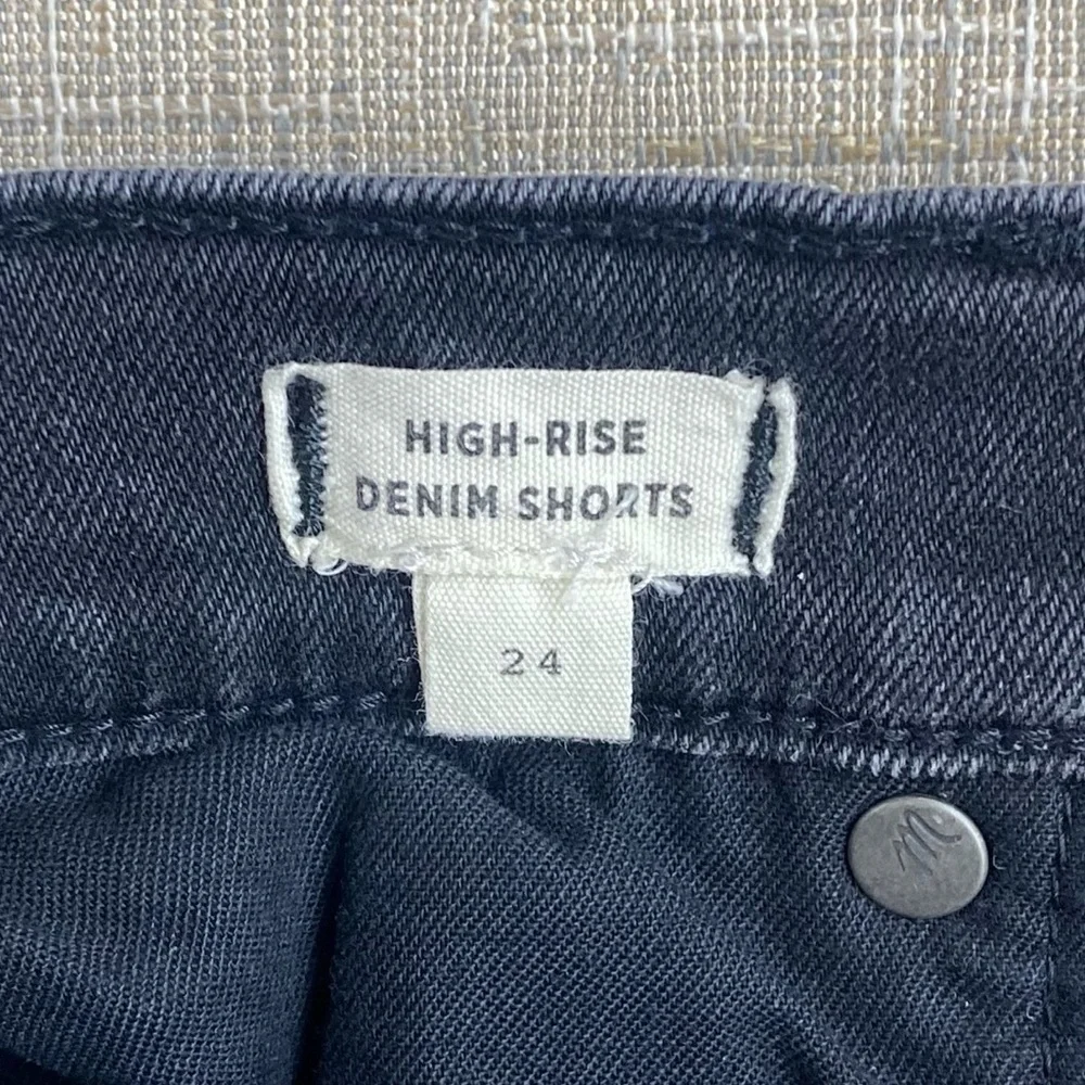 Madewell Women’s Black High-Rise Denim Shorts Sz‎ 24